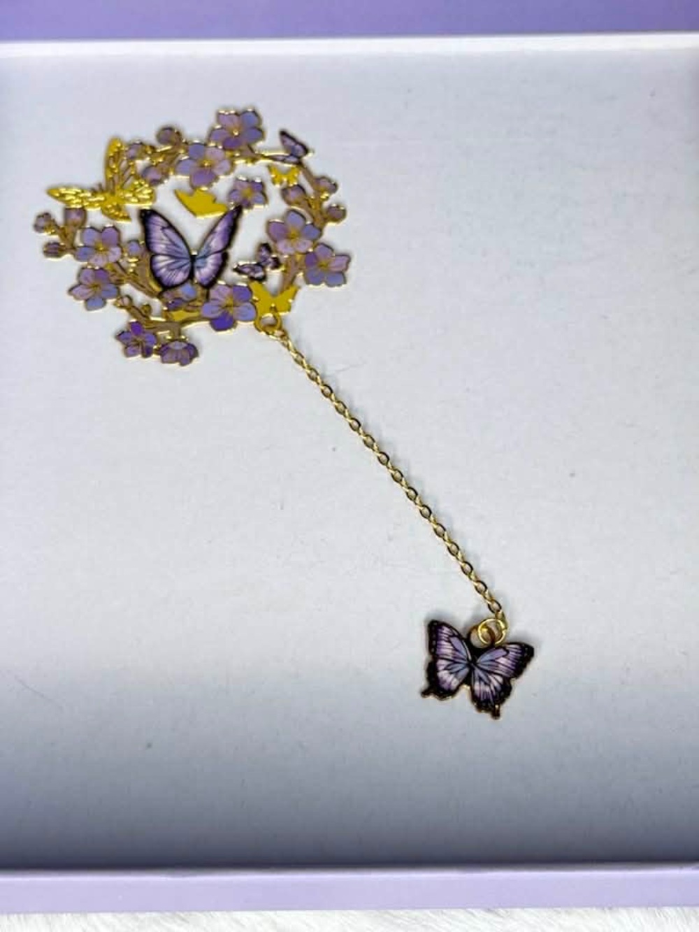 Butterfly Fairyland Luxury Metal Bookmark in Dreamy Gift Box - Picture 5 of 8
